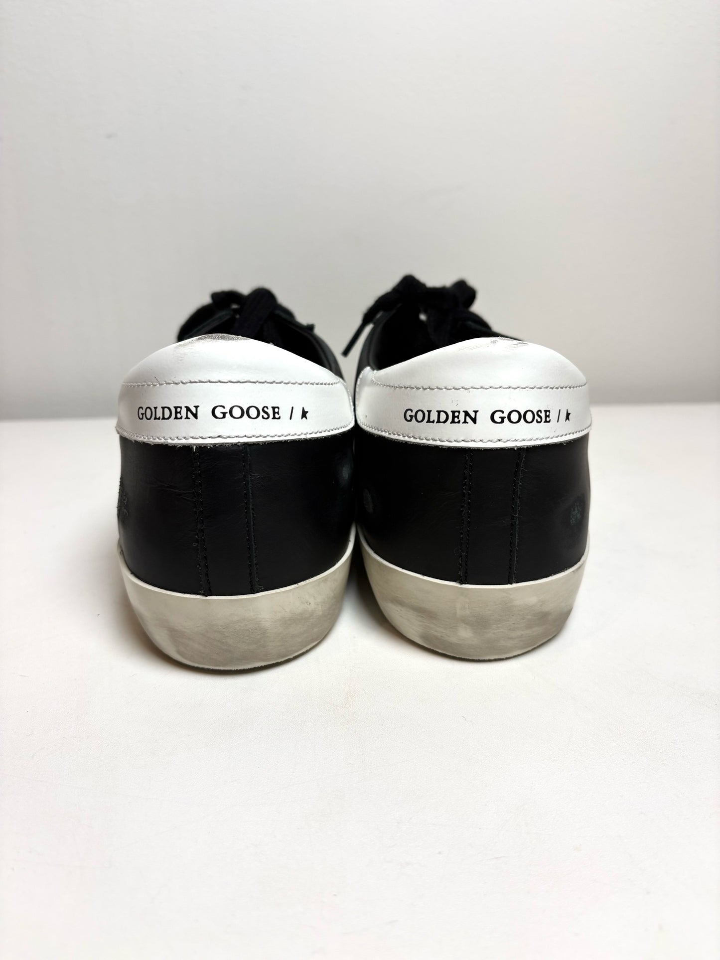 Golden Goose Black Leather White Star Men's Pre-owned, NWT 42 Sneakers