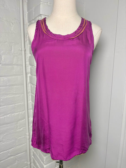 Women Size S Lanvin Purple Solid Pre-owned Tank Top
