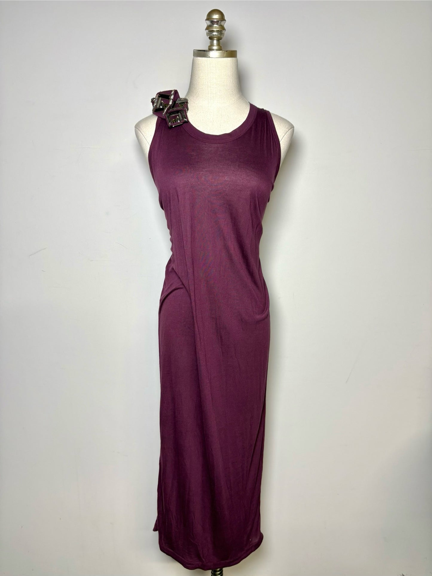 Women Size 36 (S) Lanvin Purple Tank Style Pre-owned, NWT Midi Dress