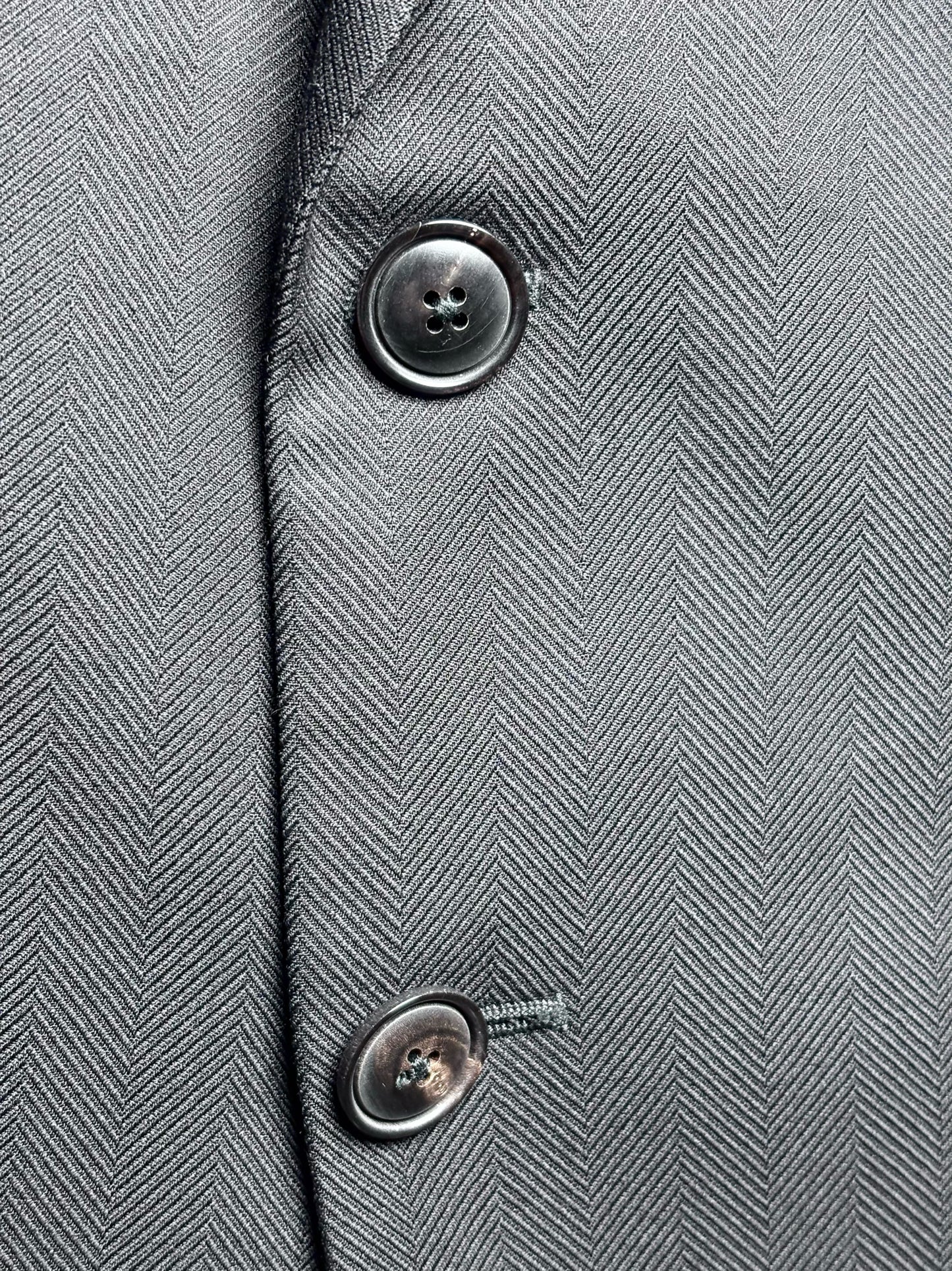 Men's Giorgio Armani Black Virgin Wool/Silk Blend Size 52 Blazer Pre-owned