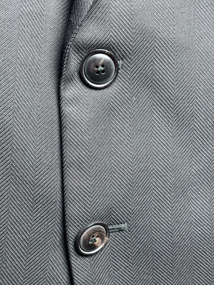 Men's Giorgio Armani Black Virgin Wool/Silk Blend Size 52 Blazer Pre-owned