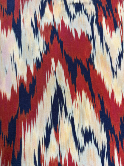 Women's Size M Ulla Johnson Multi-Color Print Stretch NWT Pre-Owned Turtleneck Top
