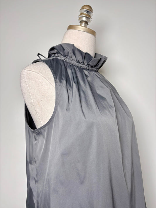 Women Size M Ann Mashburn Gray Solid Polyester Dress