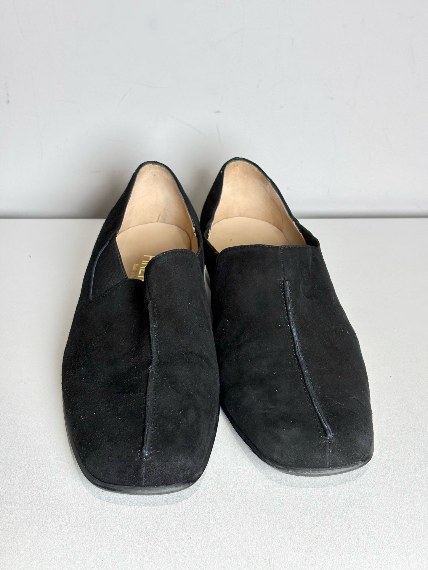 W Shoe Size 9 Firenze Black Leather Suede Women's Pre-owned, NWT Loafers