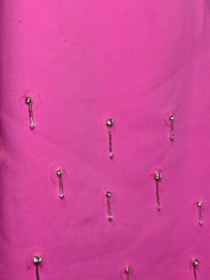 Women Size 6 Likely Hot Pink Solid Polyester Blend Women's Polyester Blend Dress