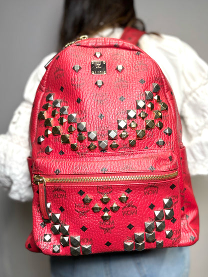 Visetos MCM Red Backpack