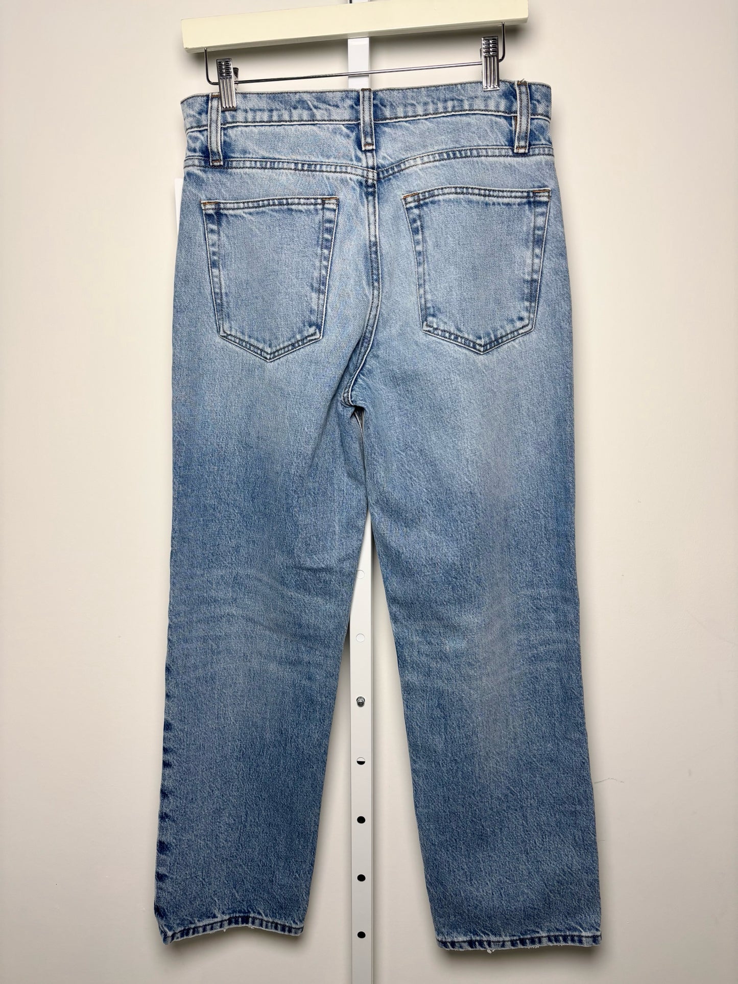 Women Size 26 Frame Blue Solid Slouch Straight Jeans
