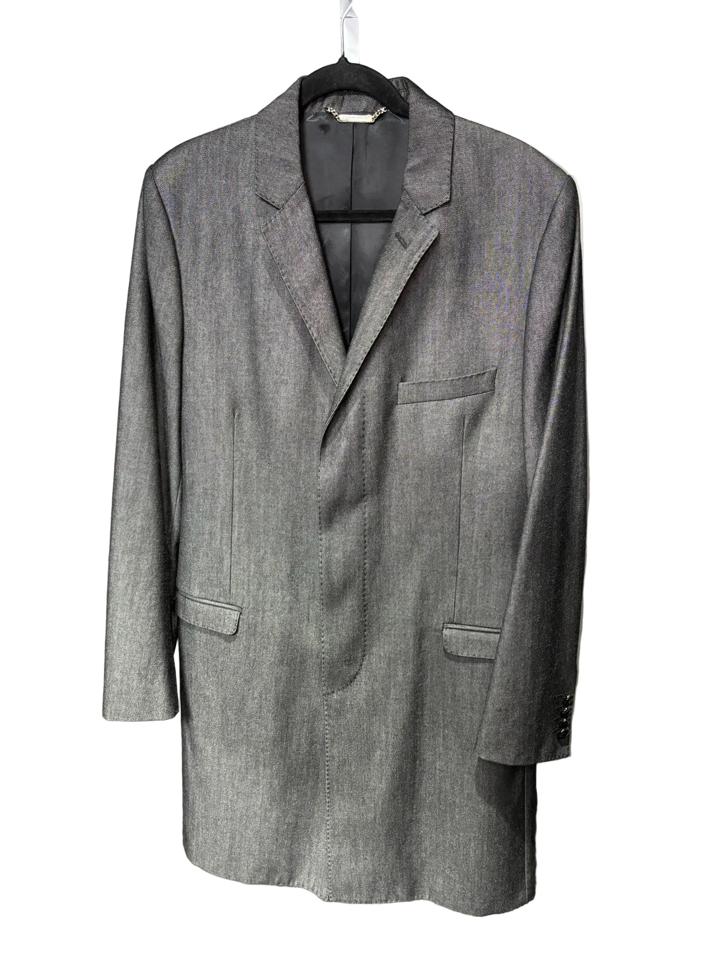 Dolce & Gabbana Gray 70% Wool, 30% Cotton Solid Men's Mens Size 52 (US XL) Coat