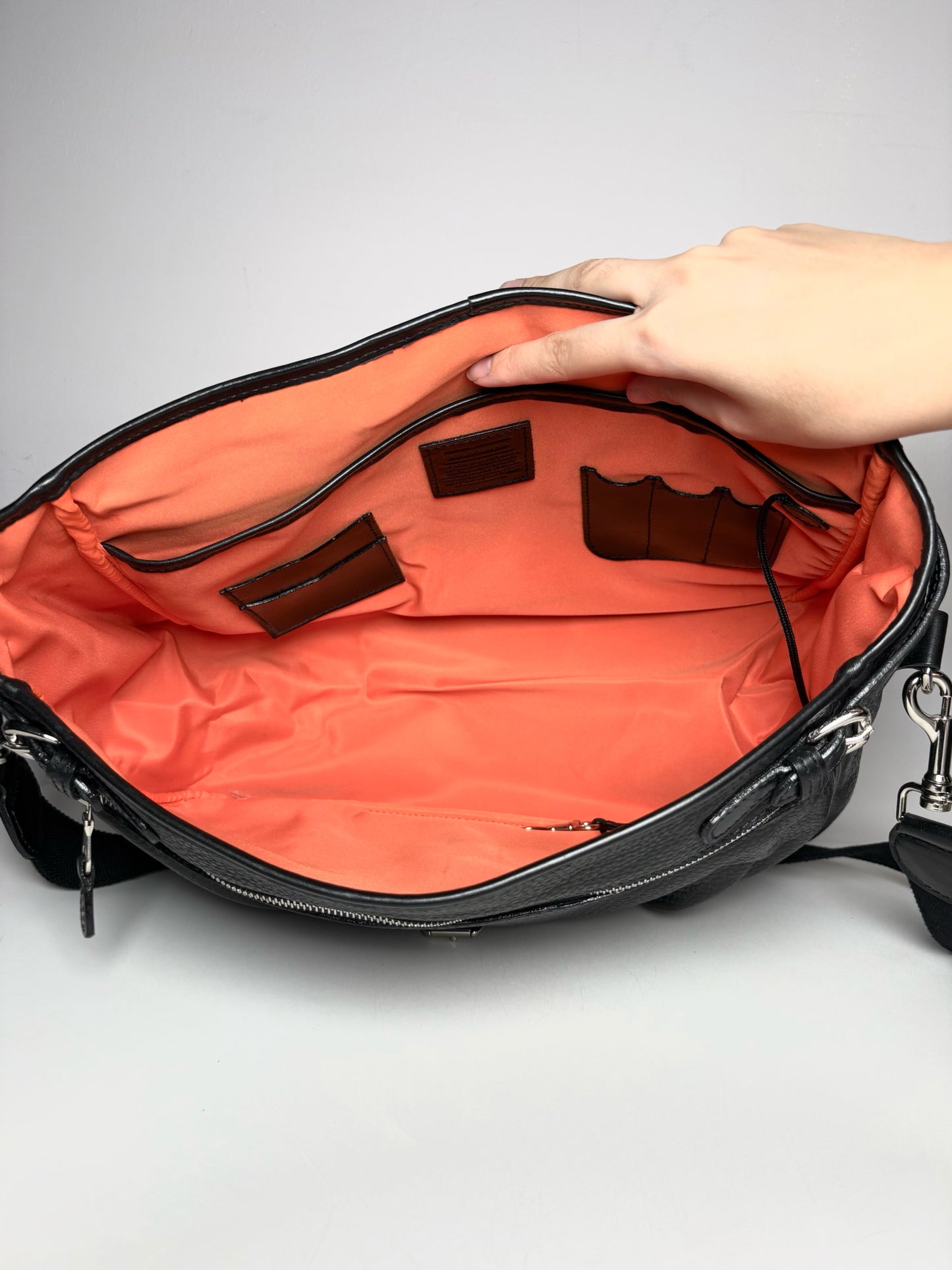 Mulholland Black Leather Men's Bag