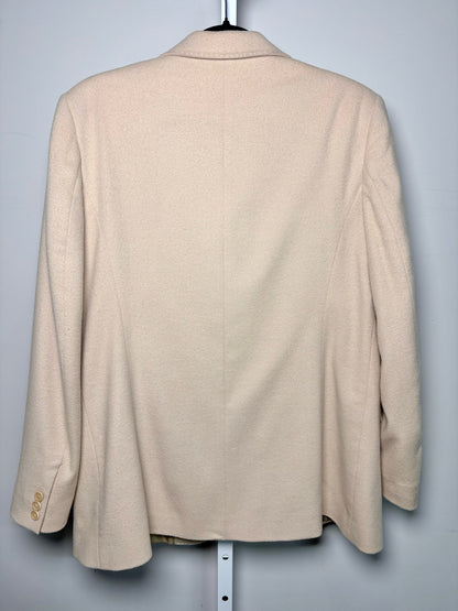 Faconnable Beige Wool Solid Men's Mens Size M Blazer