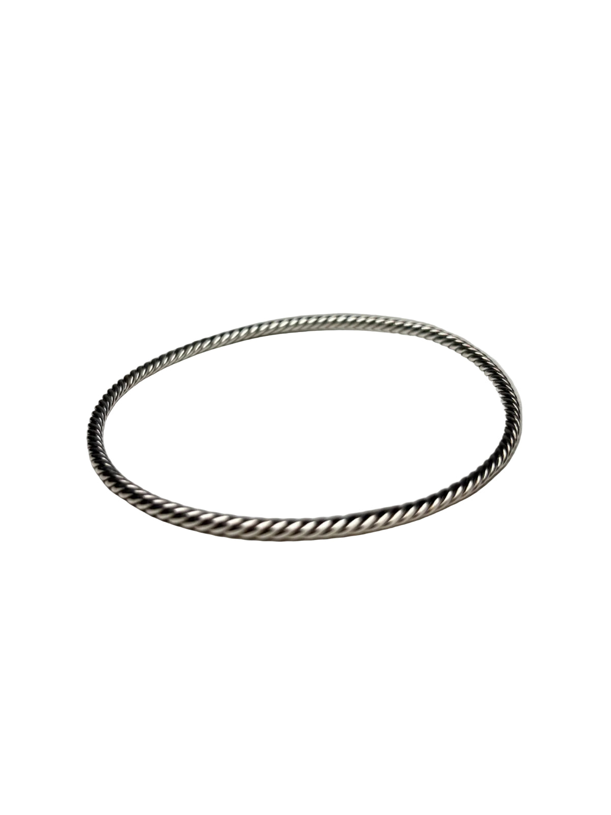 David Yurman sterling silver twisted cable slip-on bangle.
