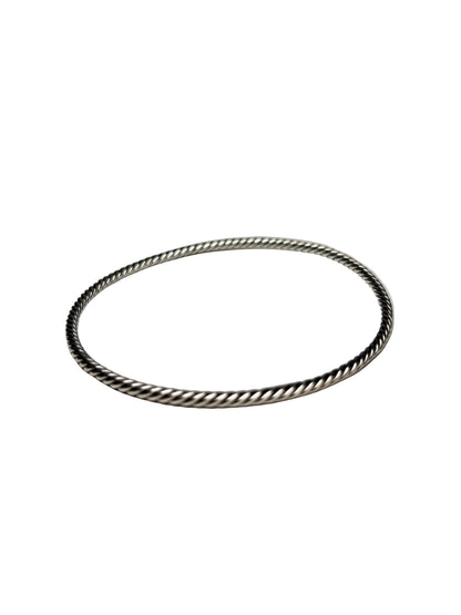 David Yurman sterling silver twisted cable slip-on bangle.