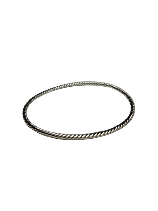 David Yurman sterling silver twisted cable slip-on bangle.