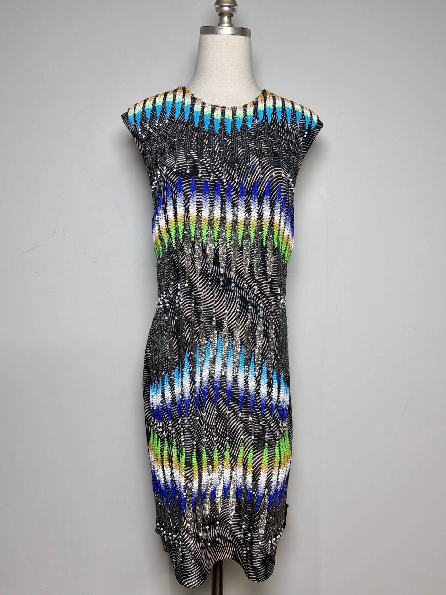 Women Size 6 Peter Pilotto Beads, Sequins Silk Shift Dress