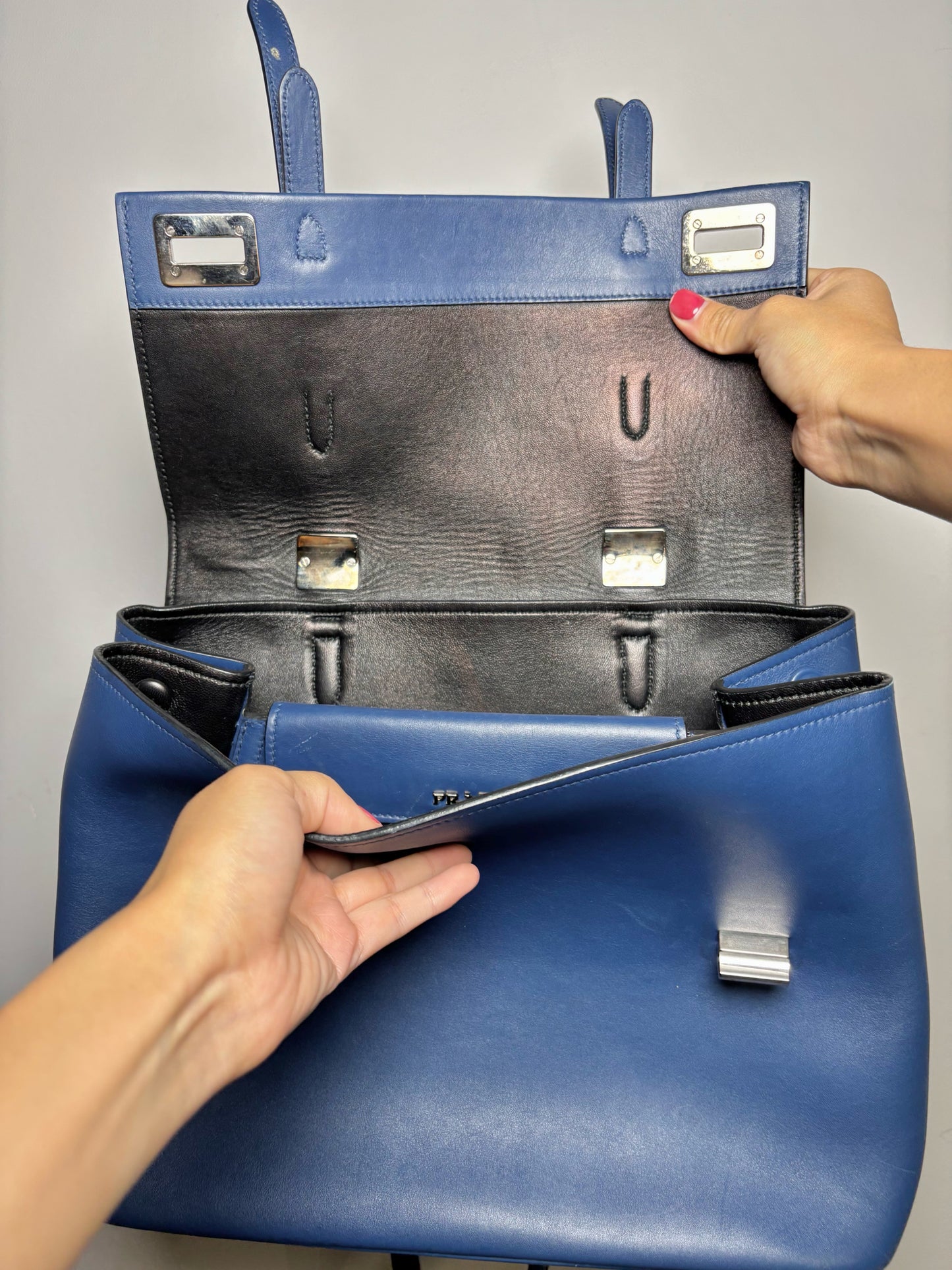 Blue Prada Satchel