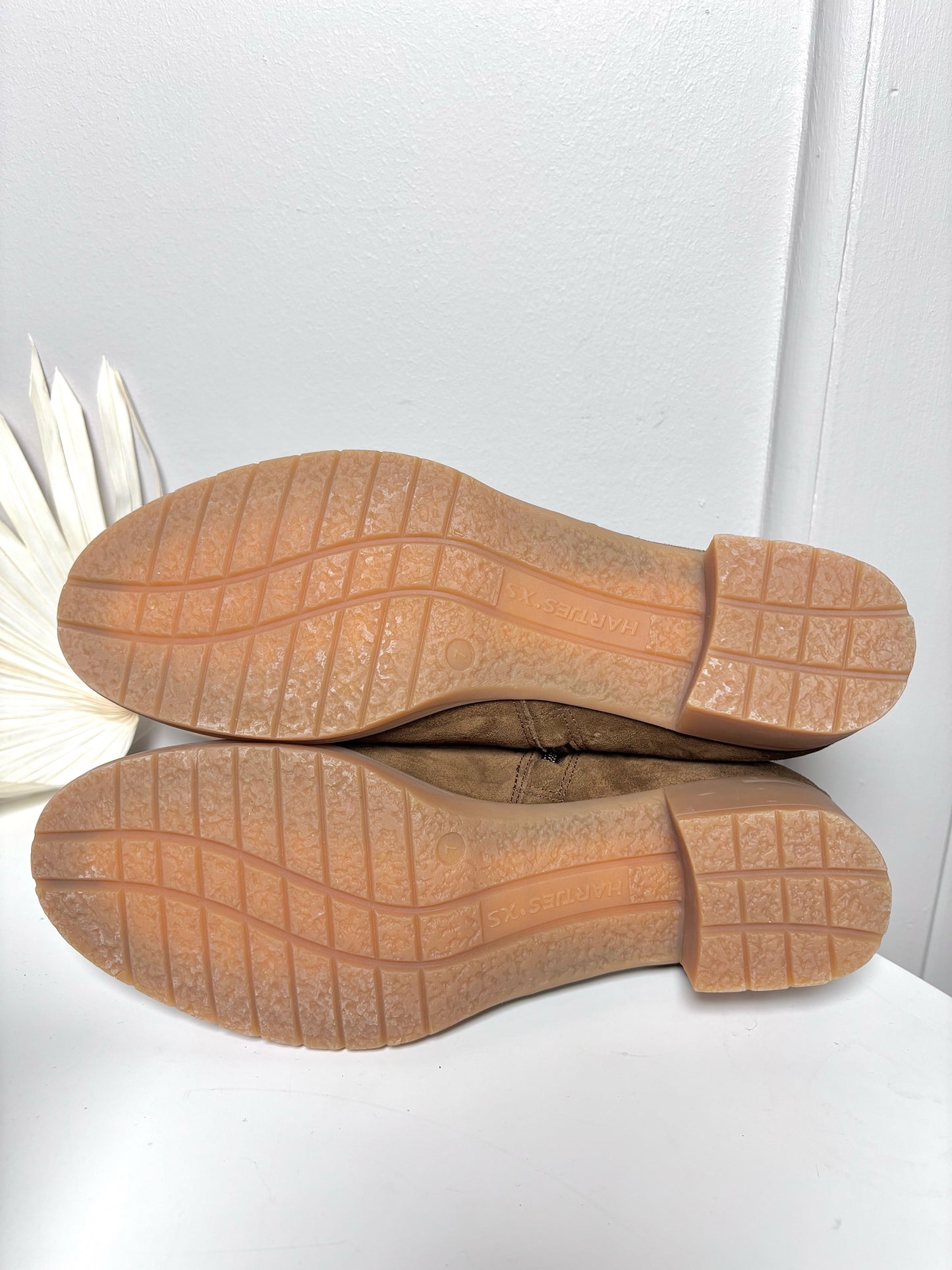 W Shoe Size 7 Hartjes Camel Leather Suede NWT Boots