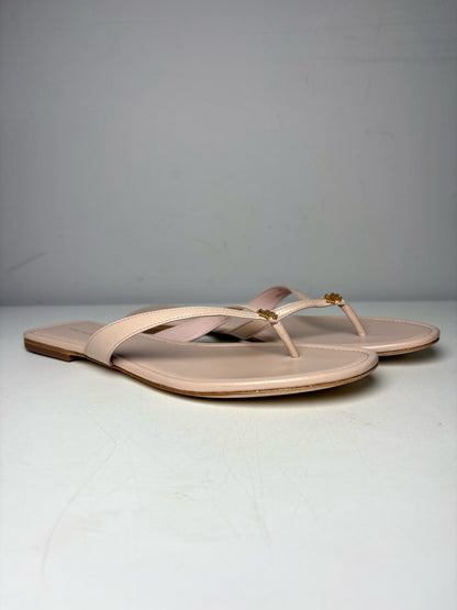 W Shoe Size 10 Tory Burch Light Pink Leather Goat NWT, Pre-owned Sandals