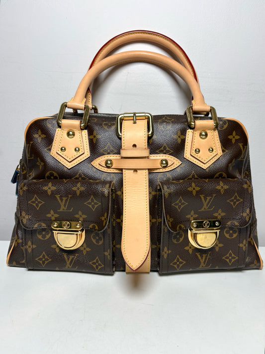 Louis Vuitton Manhattan GM Monogram Brow/Black Refurbished Pre-Owned Bag