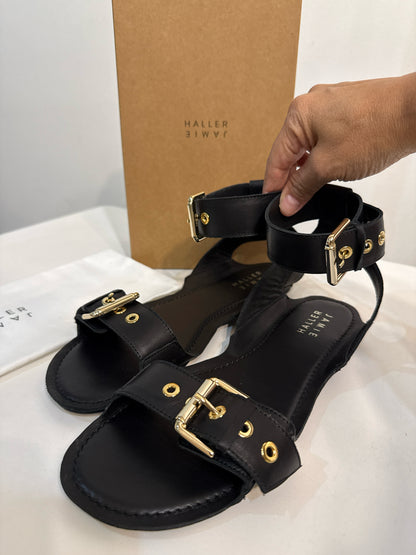W Shoe Size 41 (10 US) Jamie Haller Black Leather Gladiator NWT Sandal