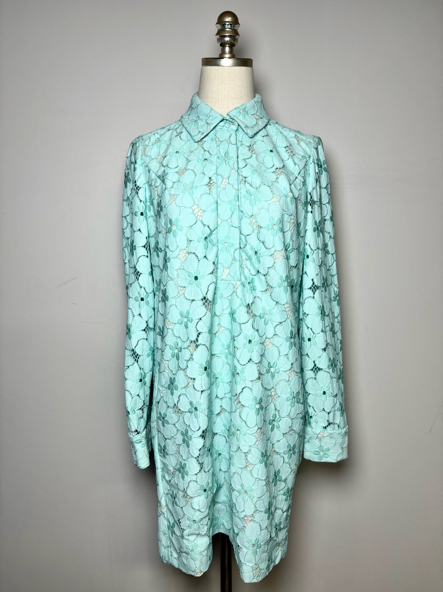 Women Size 4 Diane Von Furstenberg Blue Lace Dress