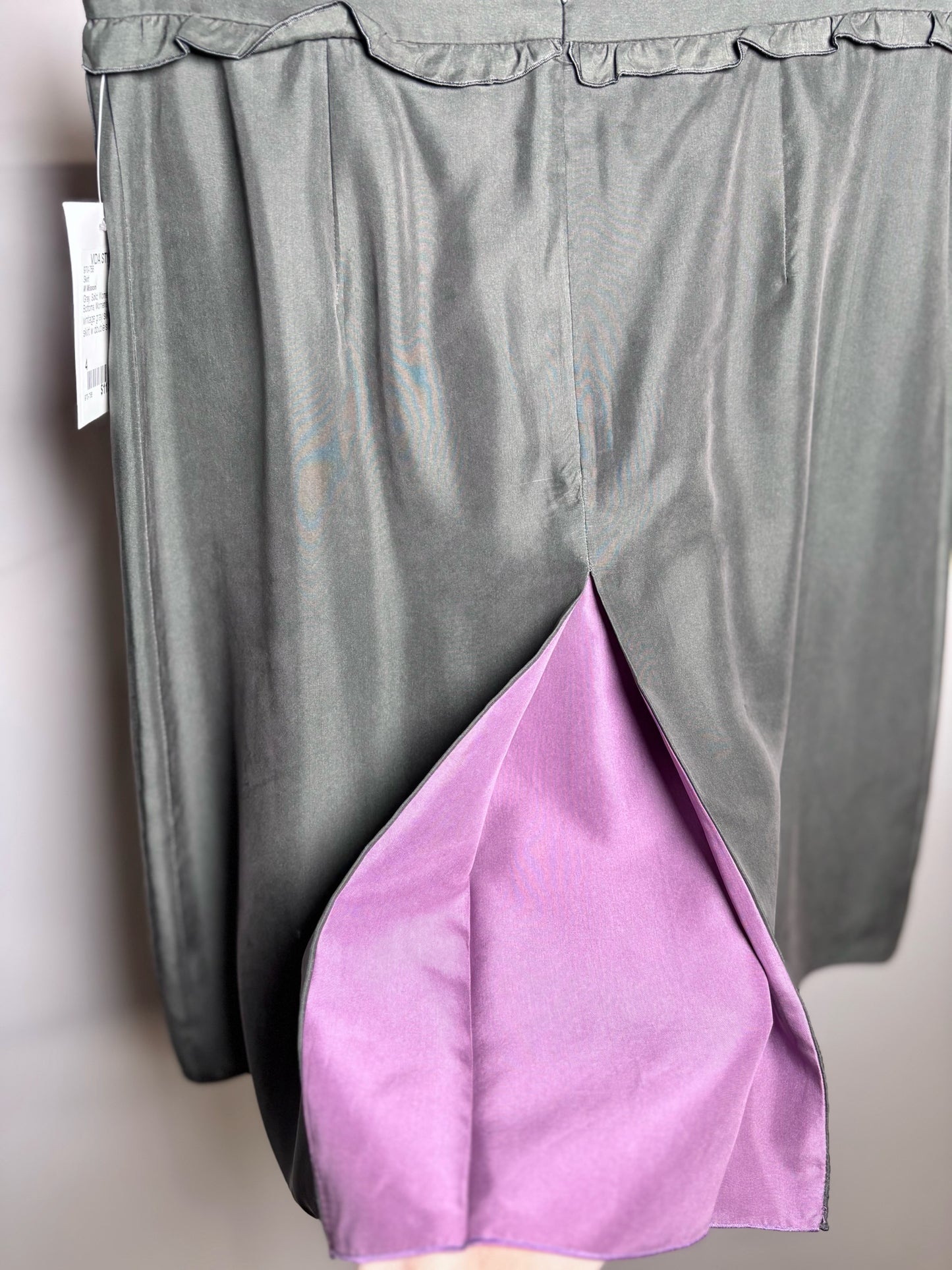 Women Size 4 M Missoni Gray Solid Vintage Pre-owned Skirt
