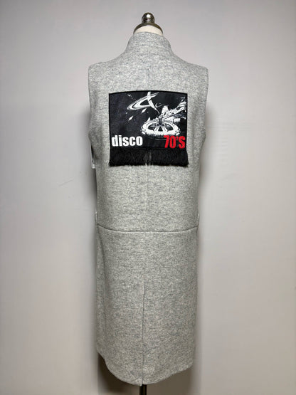 Women Size S Five Plus Music Gray Patches Women's Wool Blend Pre-owned Jacket