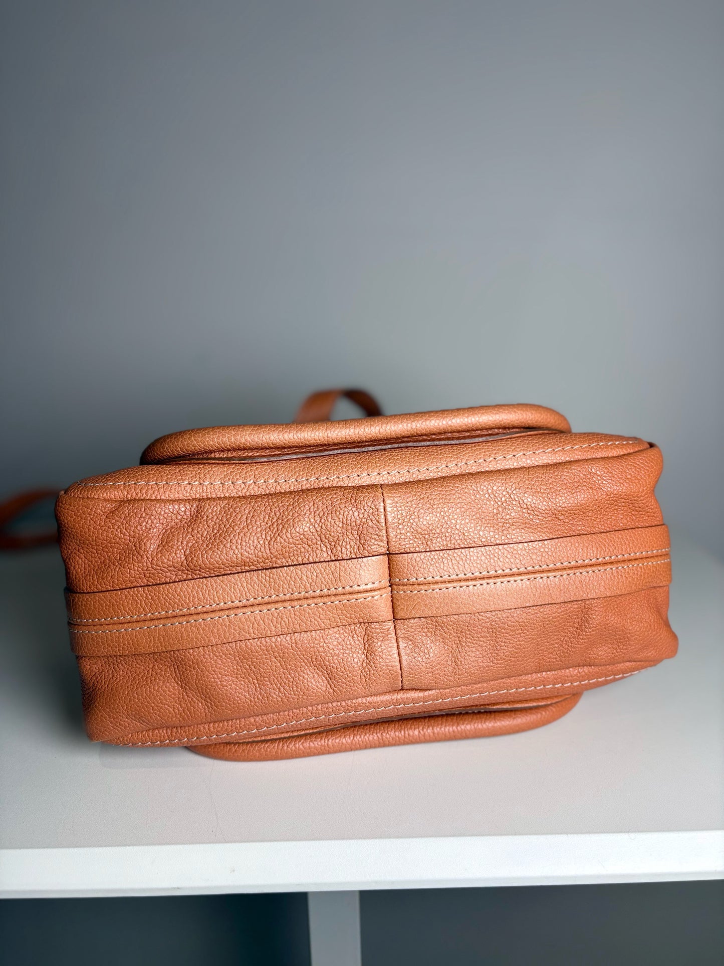 Chloe Paratay Small Roll Top Leather Satchel Orange Pre-owned Bag
