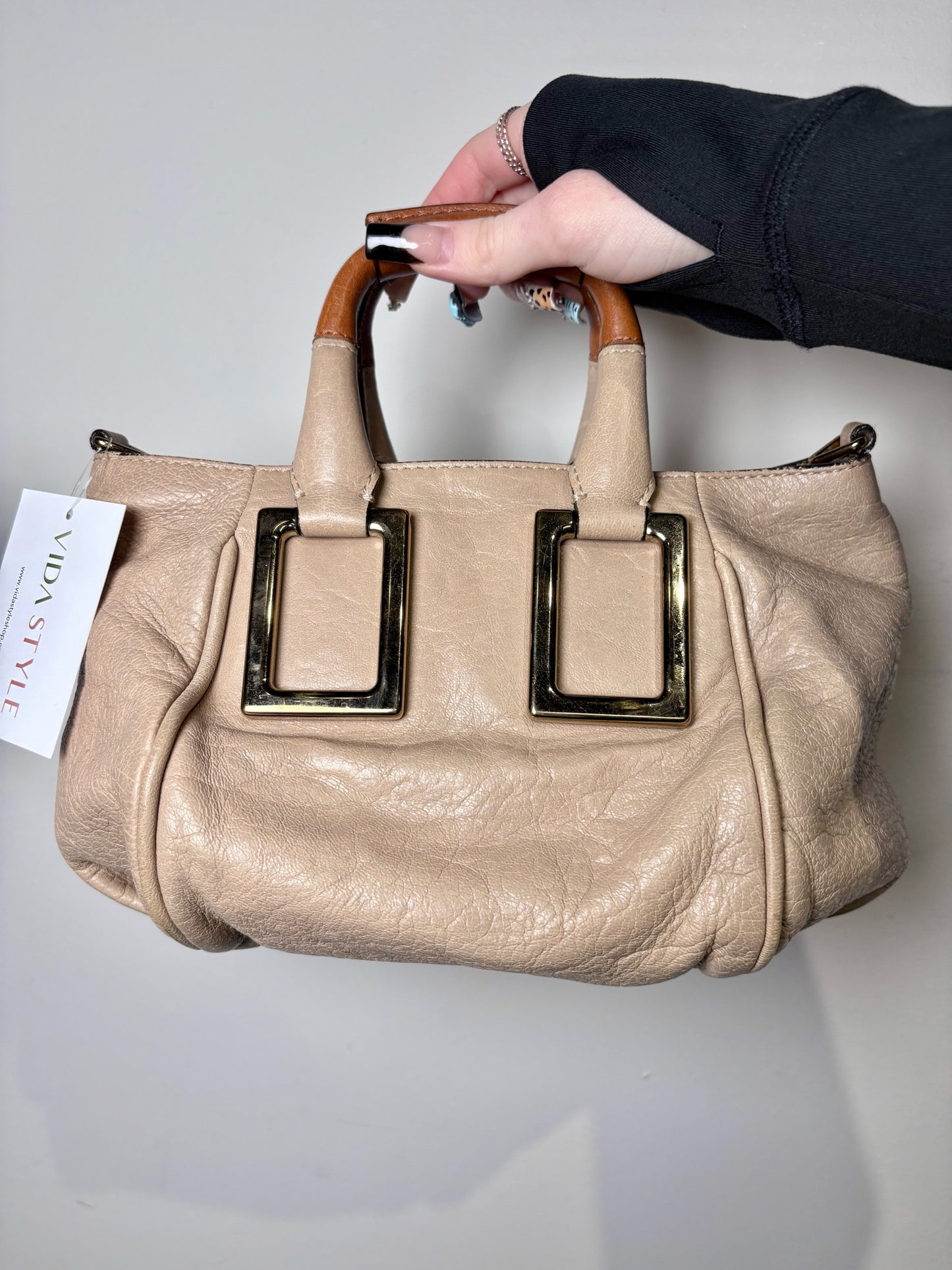 Chloe Solid Leather Pre-owned Beige Small Purse