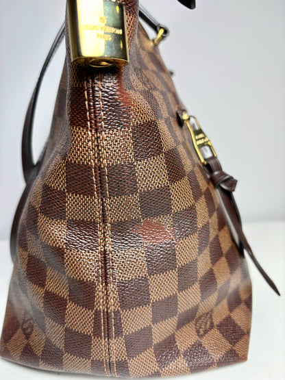 Coated Canvas Louis Vuitton Damier Ebene Pre-owned Brown Medium Purse