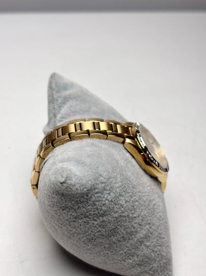 Bulova Gold-tone Stainless Steel Diamonds Pre-owned Watch