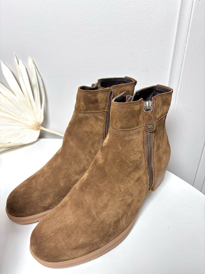 W Shoe Size 7 Hartjes Camel Leather Suede NWT Boots