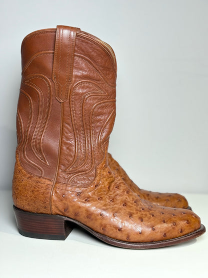 Mens Shoe Size 11 Tecovas Brown Ostrich Men's Boots