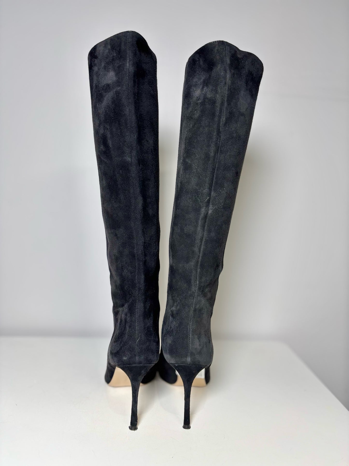 W Shoe Size 38.5 (7.5 US) Marion Parke Black Suede Italian Boots