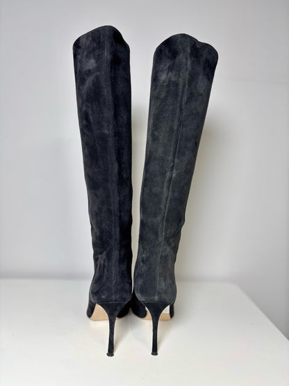 W Shoe Size 38.5 (7.5 US) Marion Parke Black Suede Italian Boots