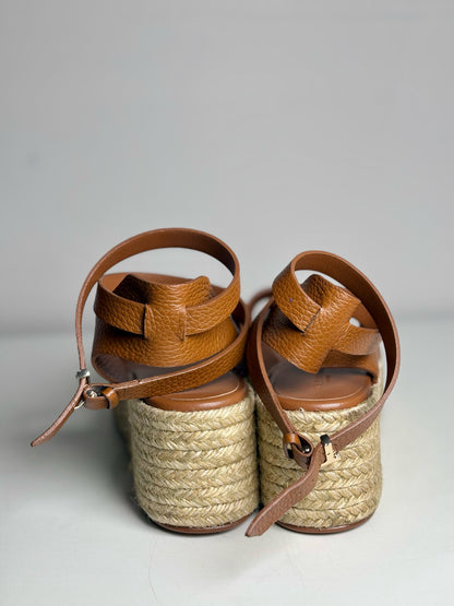 W Shoe Size 42 Lafayette 148 Tan, beige Leather Wedges