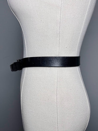 Mens Size M/L Gucci Black Leather Men's G-Buckle Belt