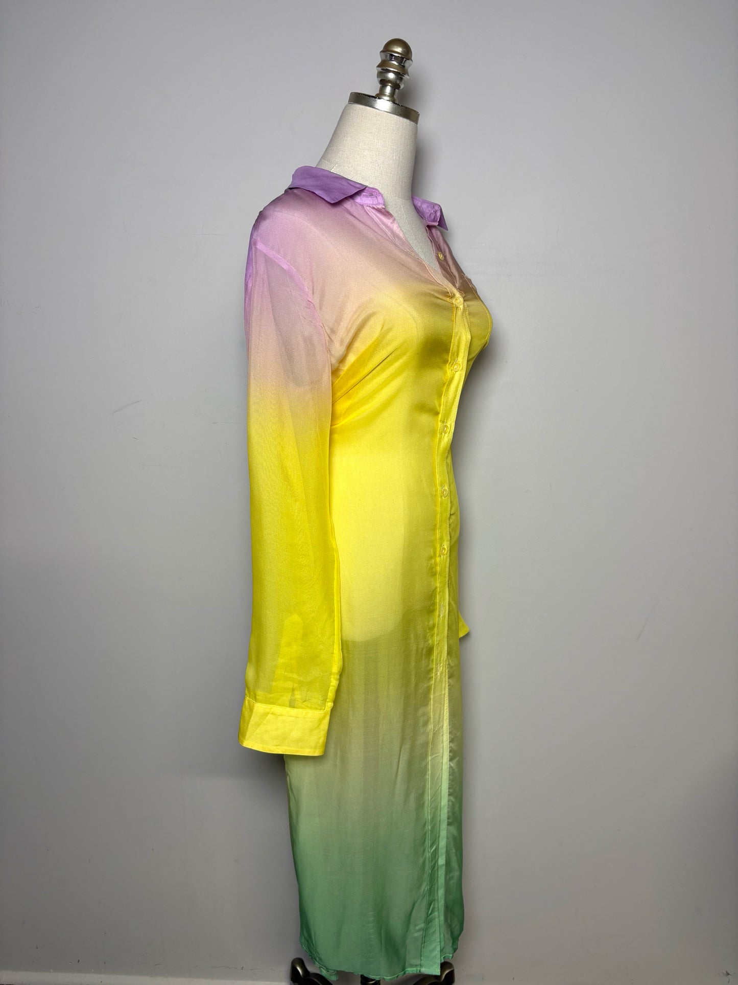 Women Size 6 Le Superbe Ombre Silk Blend Pre-owned Dress
