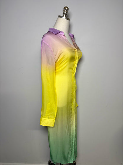 Women Size 6 Le Superbe Ombre Silk Blend Pre-owned Dress