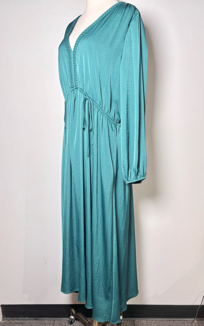 Women Size XXL Kobi Halperin Emerald Long Sleeves Maxi Dress