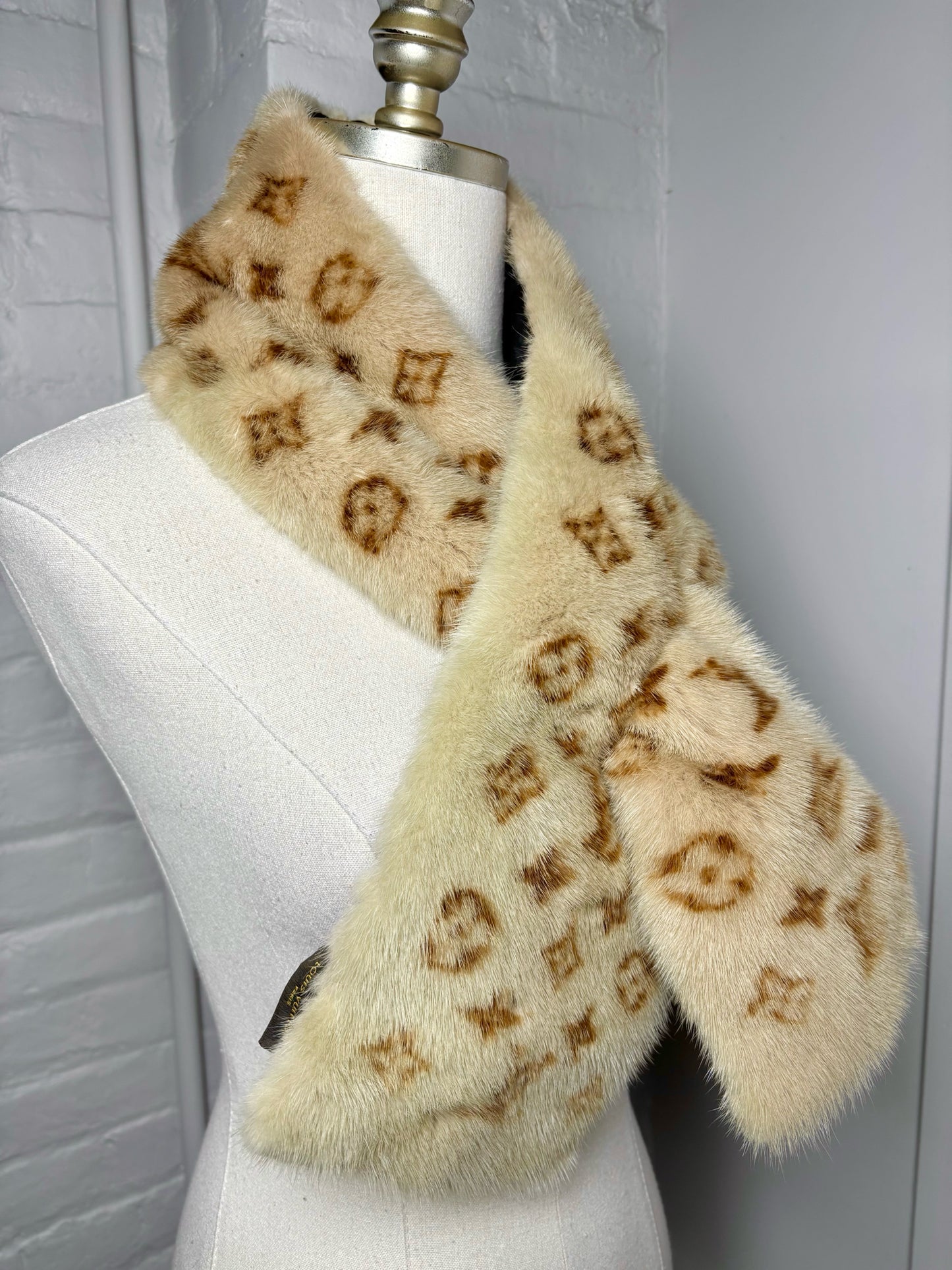 Louis Vuitton Monogram Fur Scarf