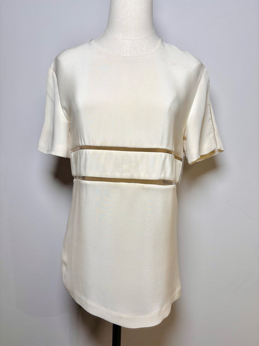 Women Size 0 Alexander Wang Cream Solid Blouse