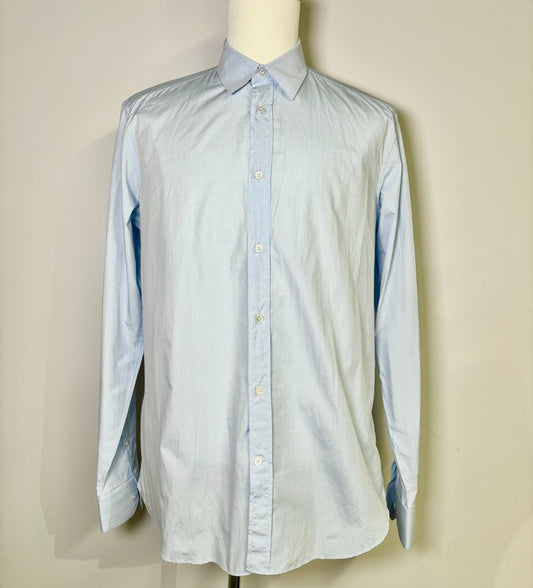 Mens Size XL Louis Vuitton Light Blue Cotton Monogram Men's Shirt