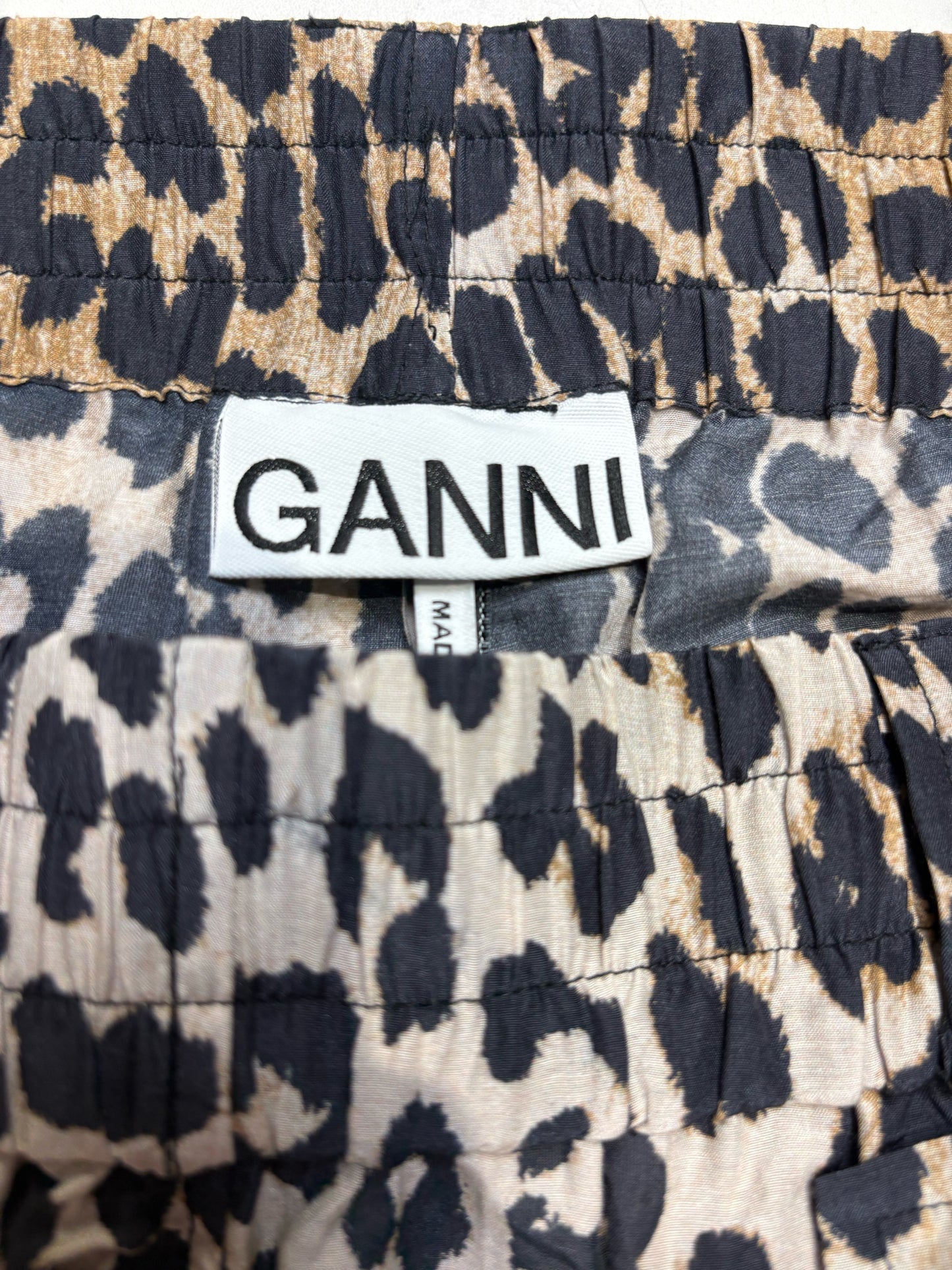 Women Size 42 (L US) GANNI Multi-Color Animal Print Cotton Silk Pre-Owned Long Shorts