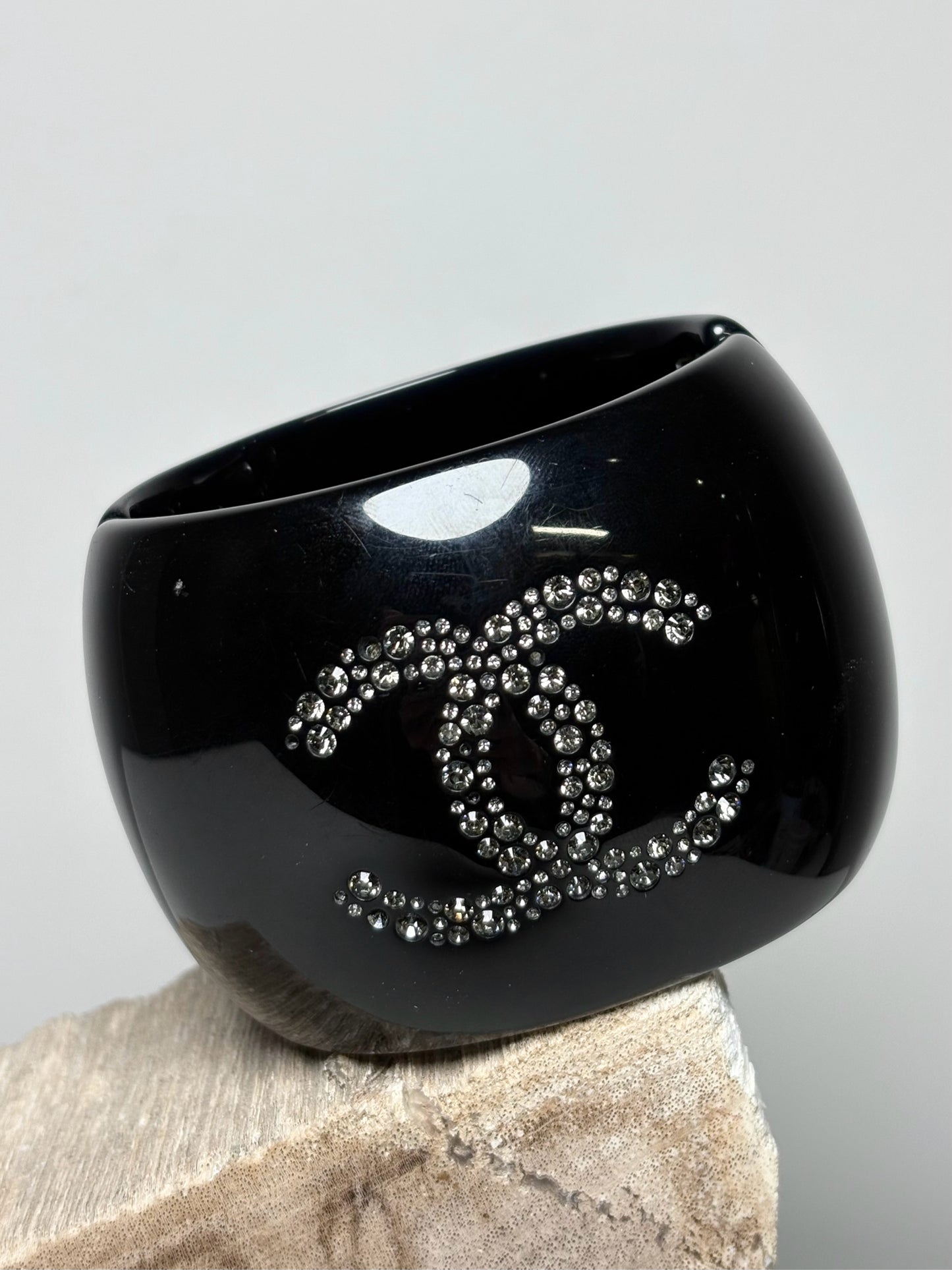 Chanel Crystal-Encrusted Logo, Bow Vintage Bracelet