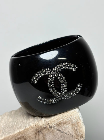 Chanel Crystal-Encrusted Logo, Bow Vintage Bracelet
