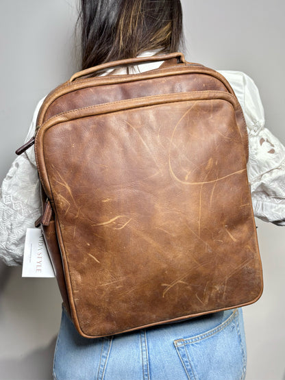 Moore & Giles Brown Leather Men's Backpack