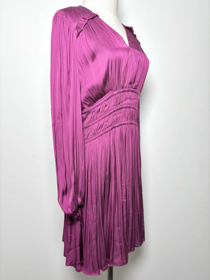 Women Size 42 Maje Plum Solid Polyester Dress
