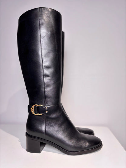 W Shoe Size 8 Tory Burch Black Leather Boots