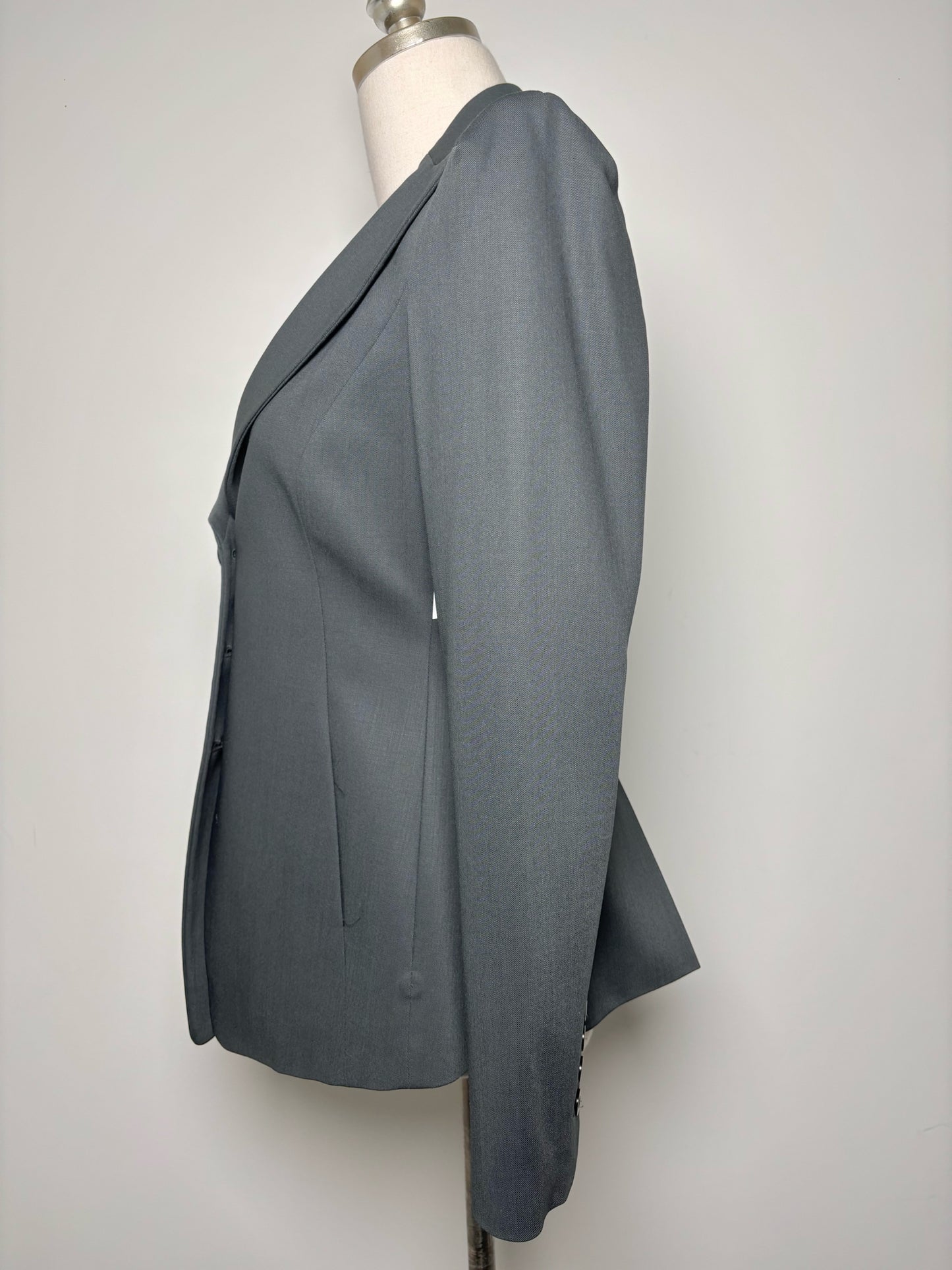 Women Size 40 Emporio Armani Green Solid Blazer