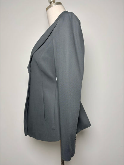 Women Size 40 Emporio Armani Green Solid Blazer